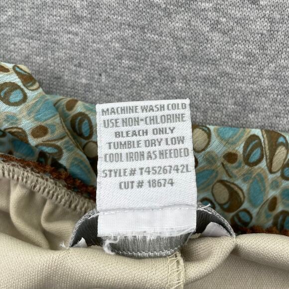 Vintage Dressbarn Y2K Midi Skirt 14/16 Teal Brown Funky Retro Flare Hem Fairy - Picture 7 of 13